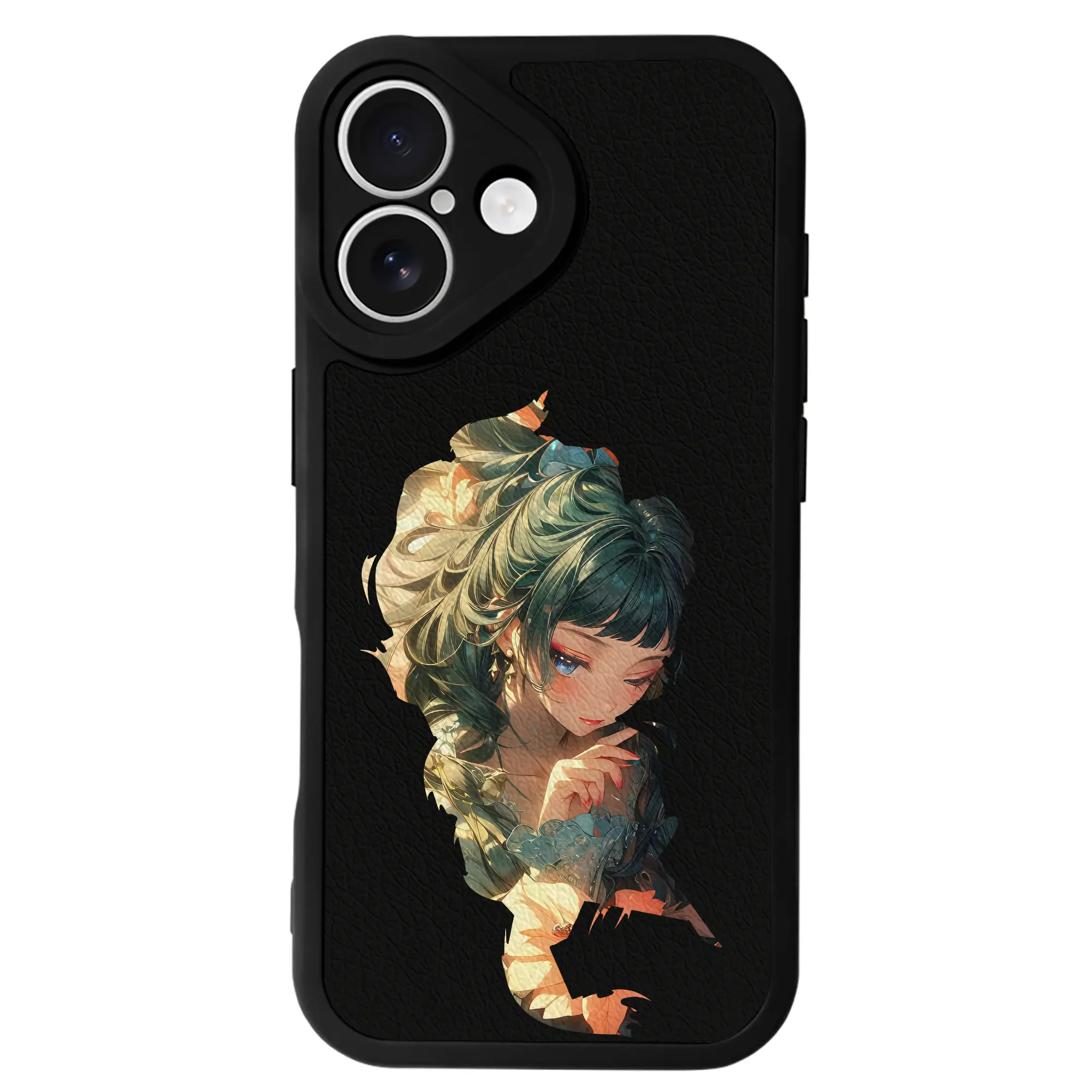 薬屋のひとりごと グッズ,猫猫 - IPhone 16シリーズ対応 ・ シリコンスマホケース ・ レザー調 ・ 高精度フィット ・ 耐衝撃 ・ ワイヤレス充電対応 ・ 精密カット